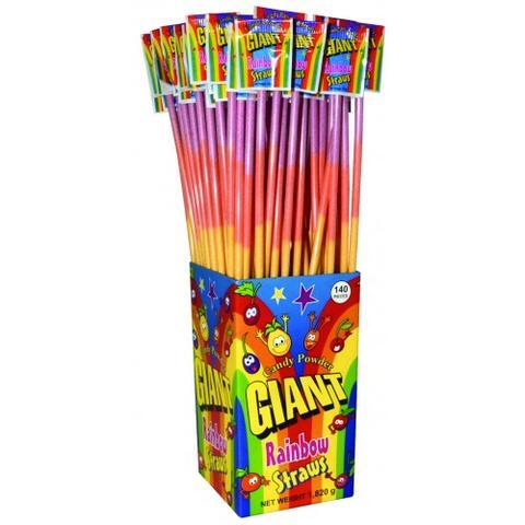 Giant Rainbow Straws 13g