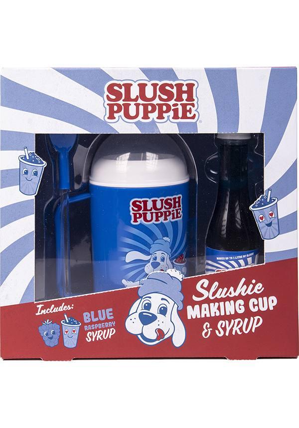 SLUSH PUPPIE BLUE RASPBERRY SYRUP & MAKING CUP SET