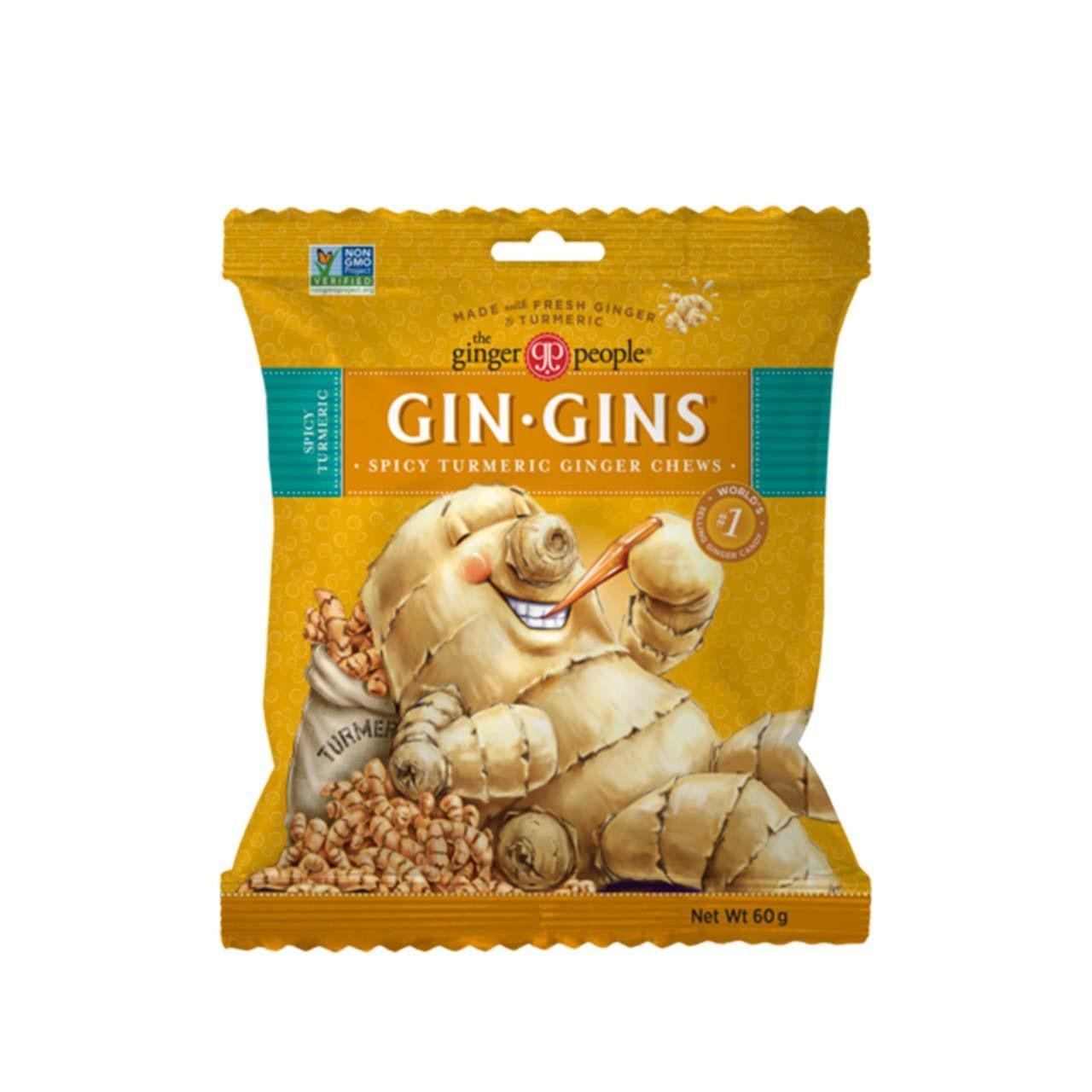 Gin Gins Spicy Turmeric Ginger Chews 60g