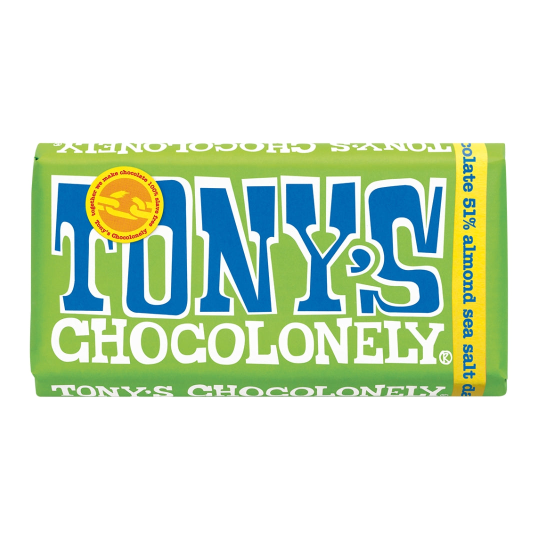TONY'S CHOCOLONELY Dark Chocolate Almond Sea Salt 180G