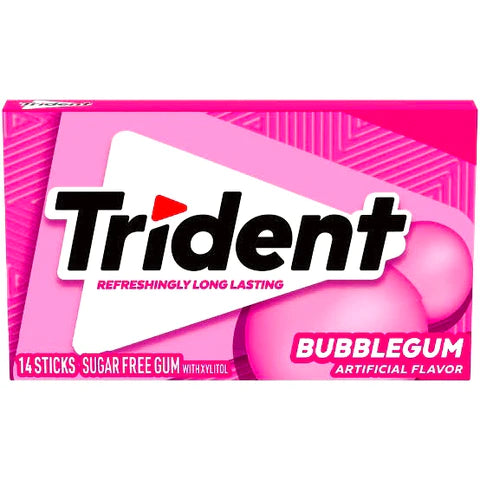 TRIDENT Bubblegum Gum 14 sticks