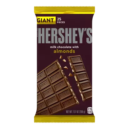 HERSHEY'S Giant Milk Chocolate With Almond 208g