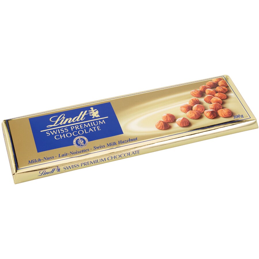 LINDT Swiss Premium Chocolate Milk Hazelnut 300g
