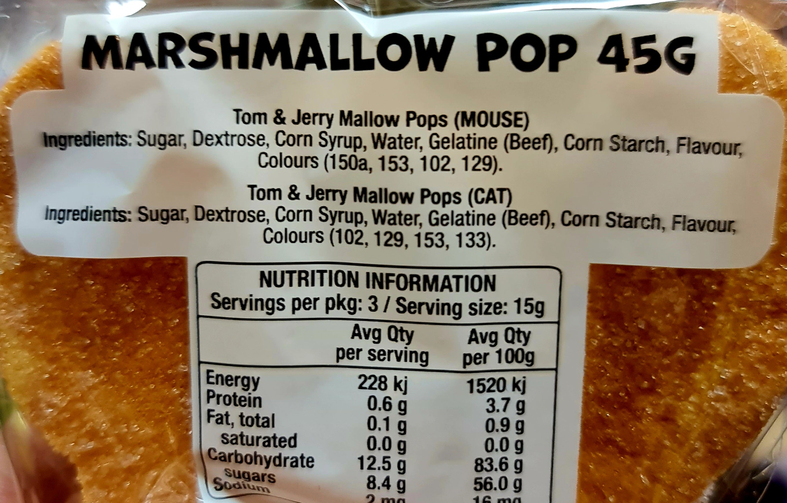 TOM & JERRY Strawberry Marshmallow pops 45g
