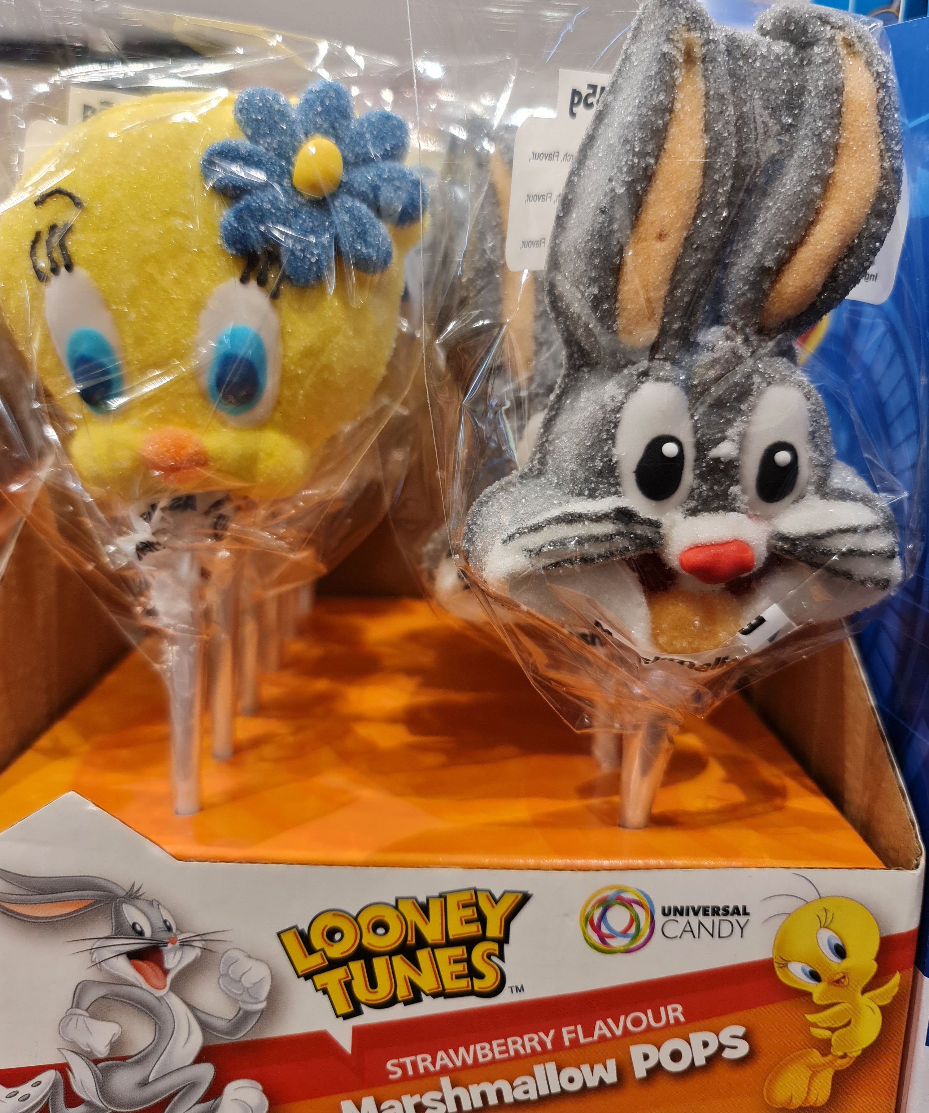 LOONEY TUNES Strawberry marshmallow pops 45g