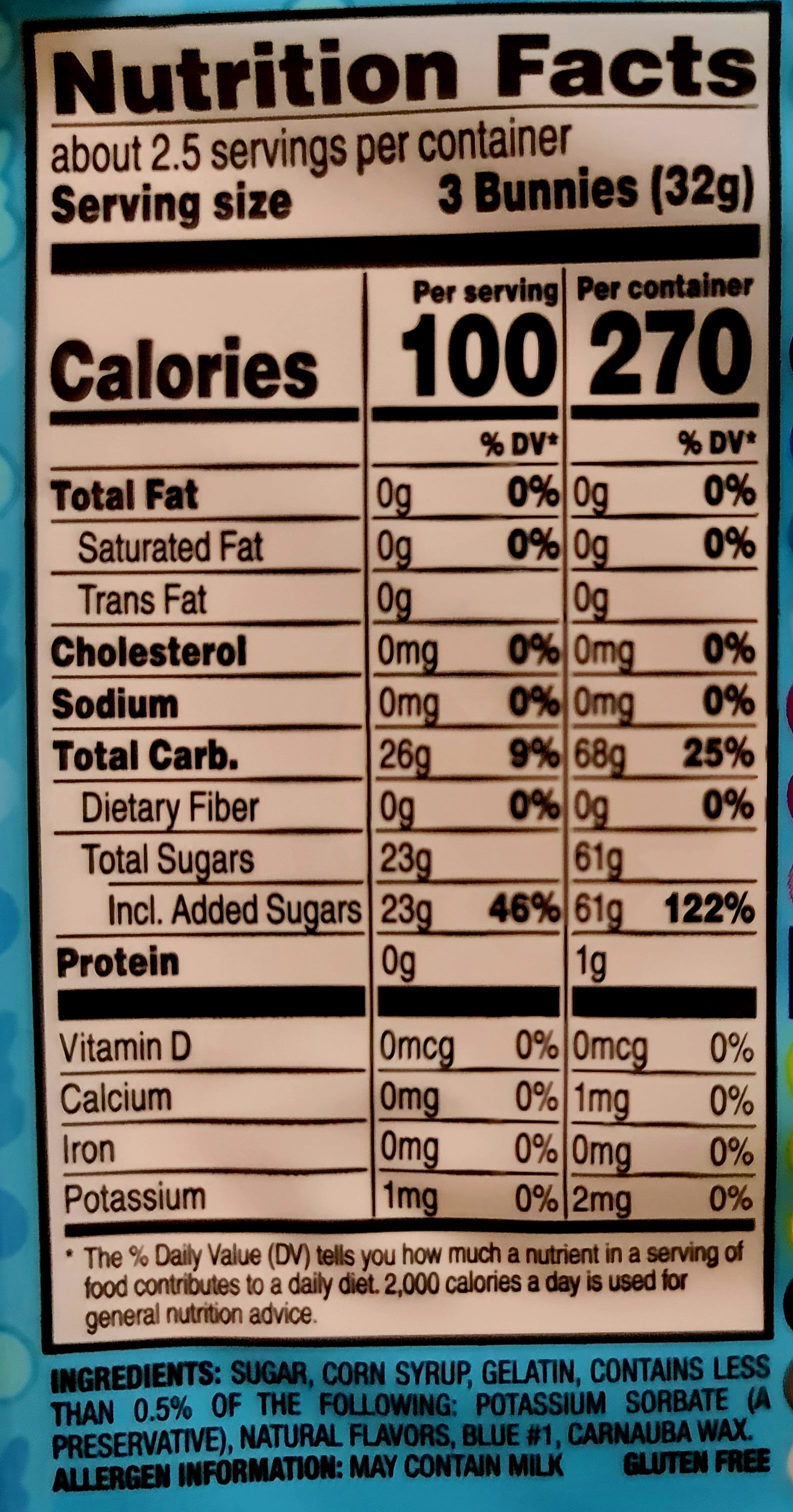 PEEPS Marshmallow Bunnies Blue 85g