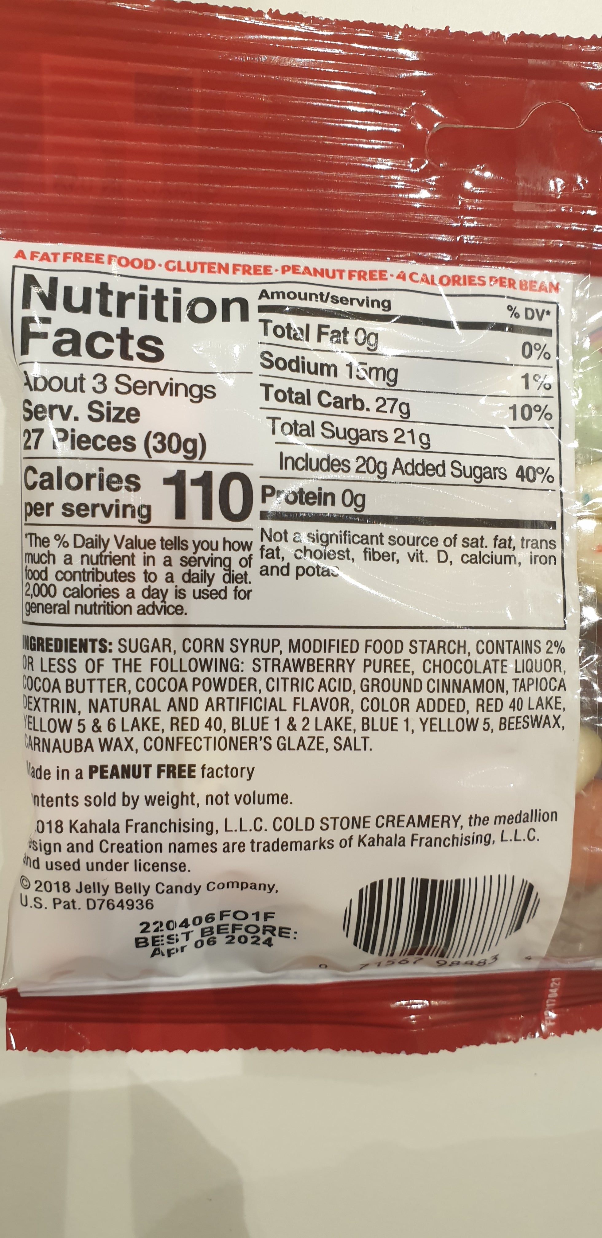 JELLY BELLY Cold Stone Creamery 87g