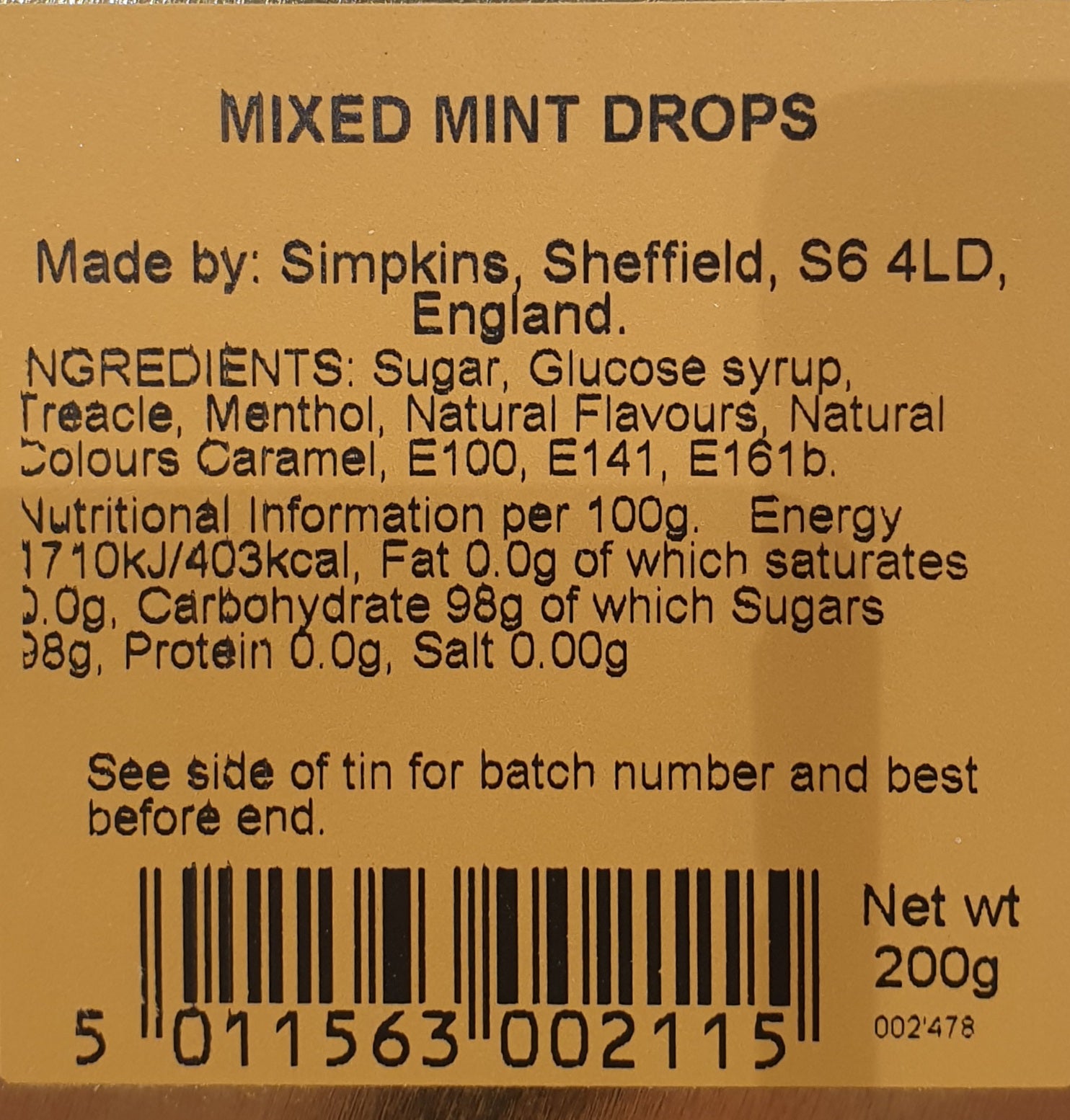 SIMPKINS Mint Selection 200g