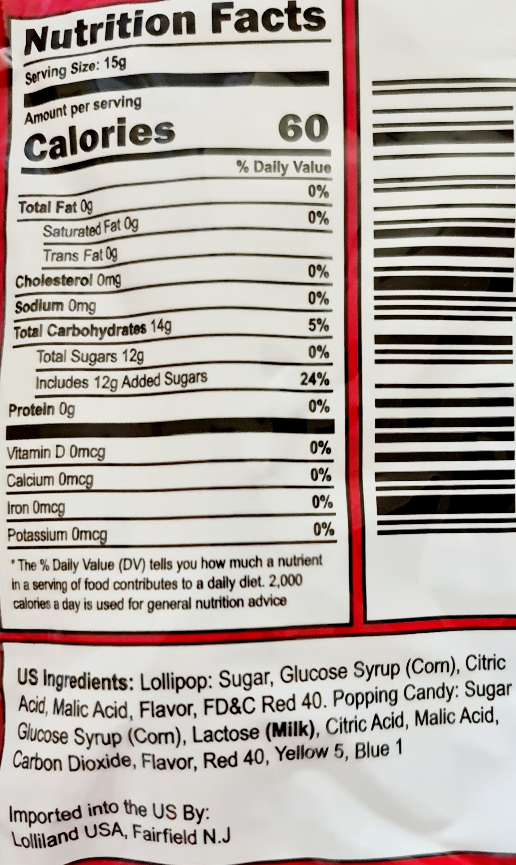 Popping candy with lollipop