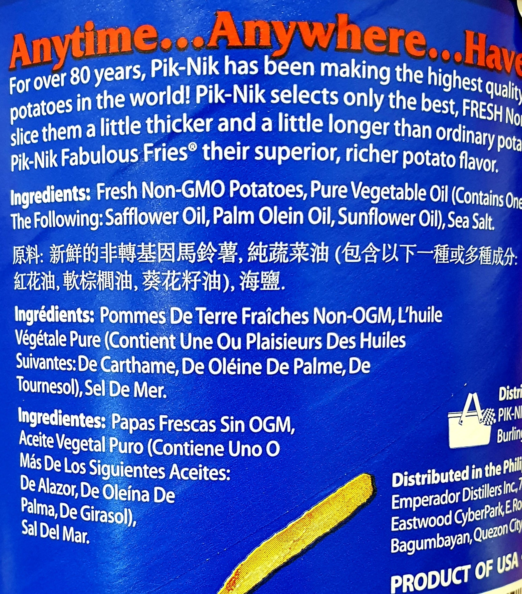 PIK NIK Fabulous Fries 113g