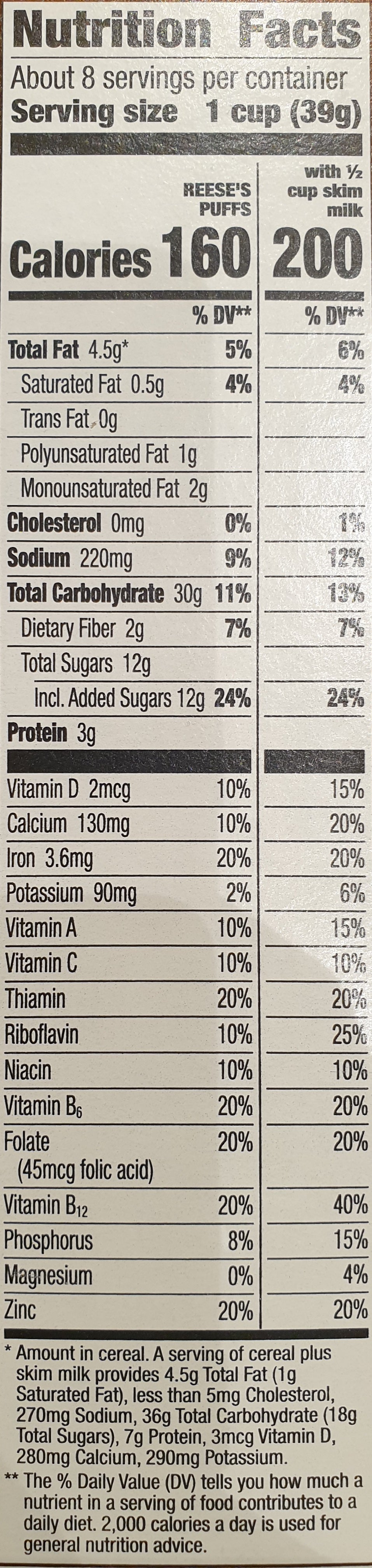 REESE'S PUFFS Peanut Butter Cereal 326g