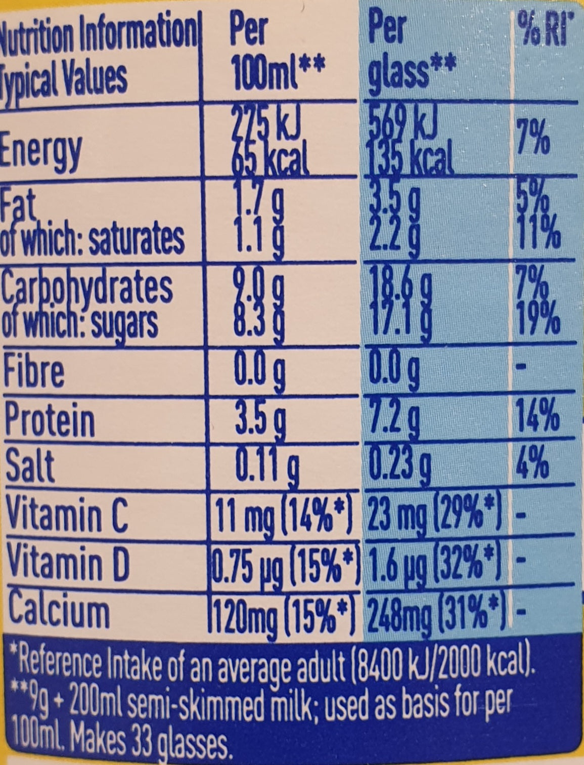 NESTLE Nesquik Banana Milkshake Mix 300g