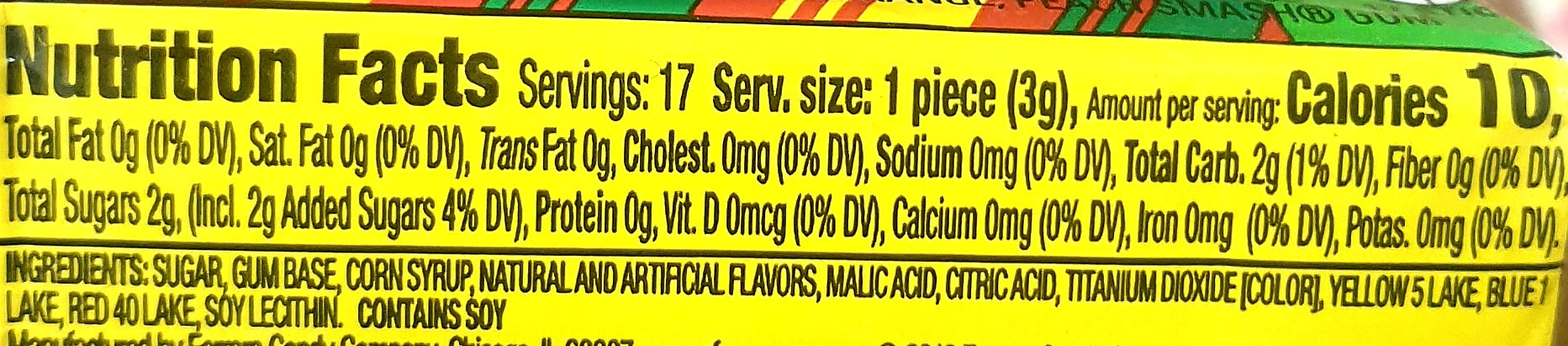 Fruit Stripe Gum 17 Sticks 51g