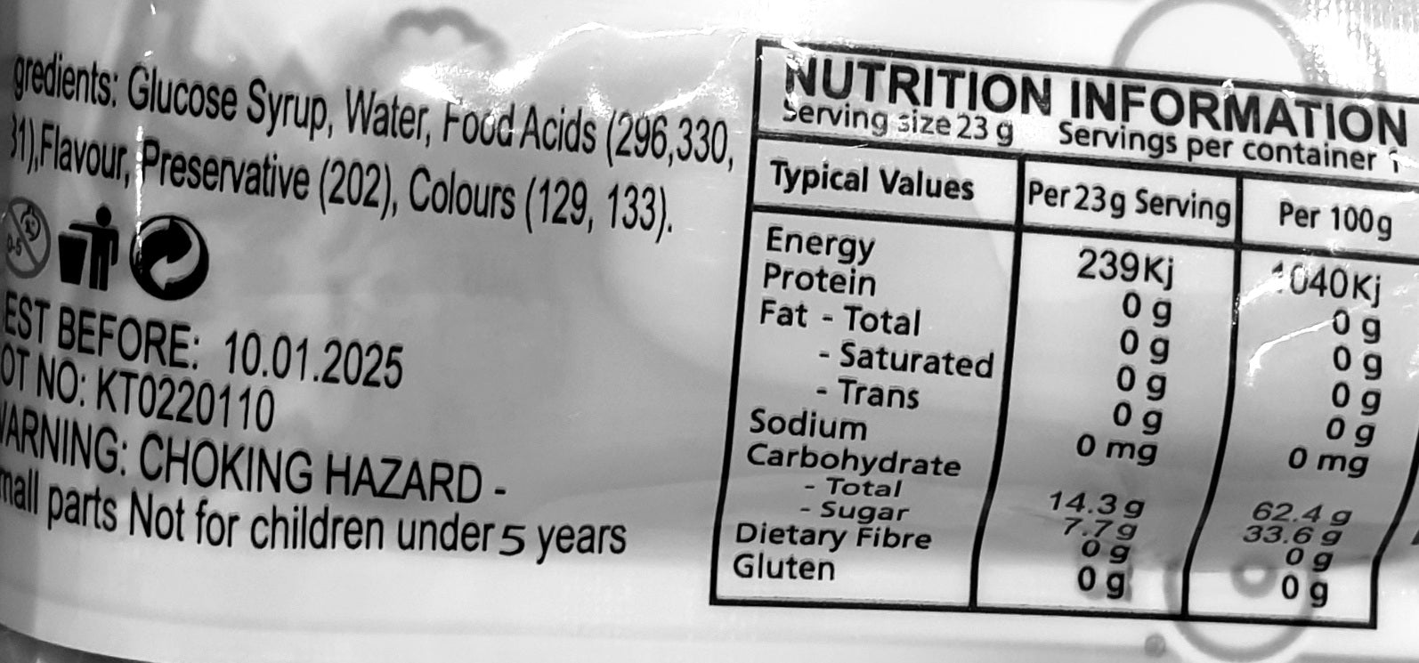 TNT Mega Sour Slurp 23g