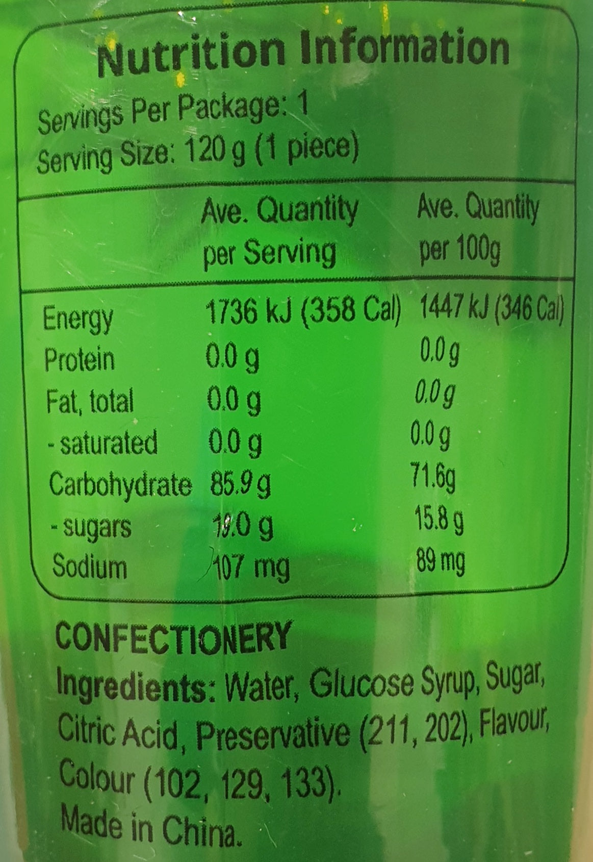Sour Snot Squeeze 120g