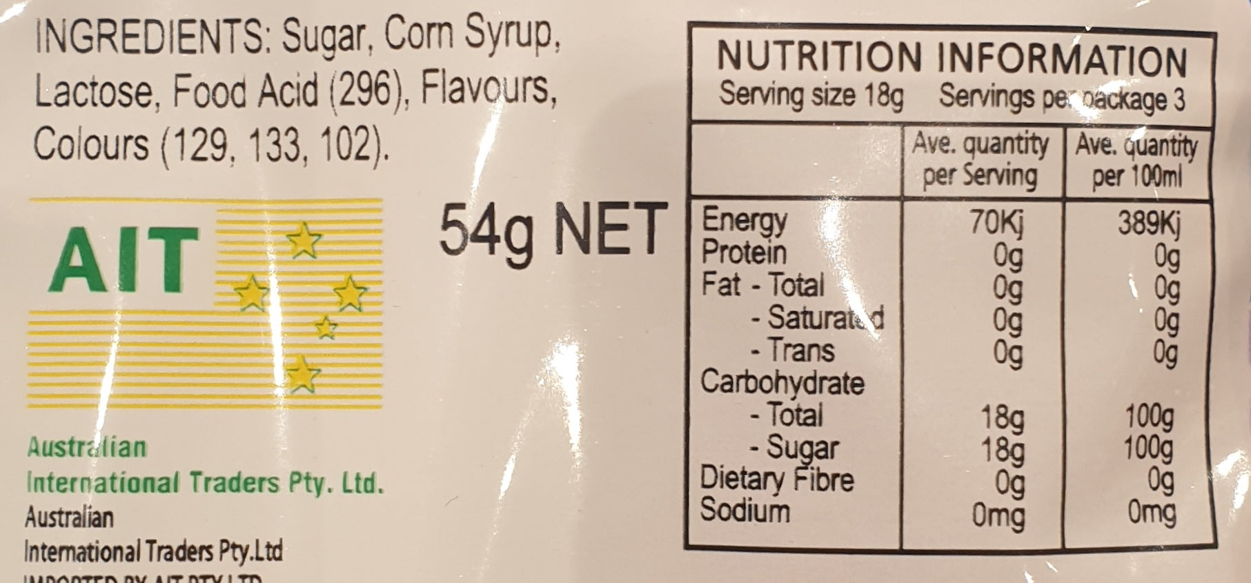 TNT Mega Sour Popping Dip 54g