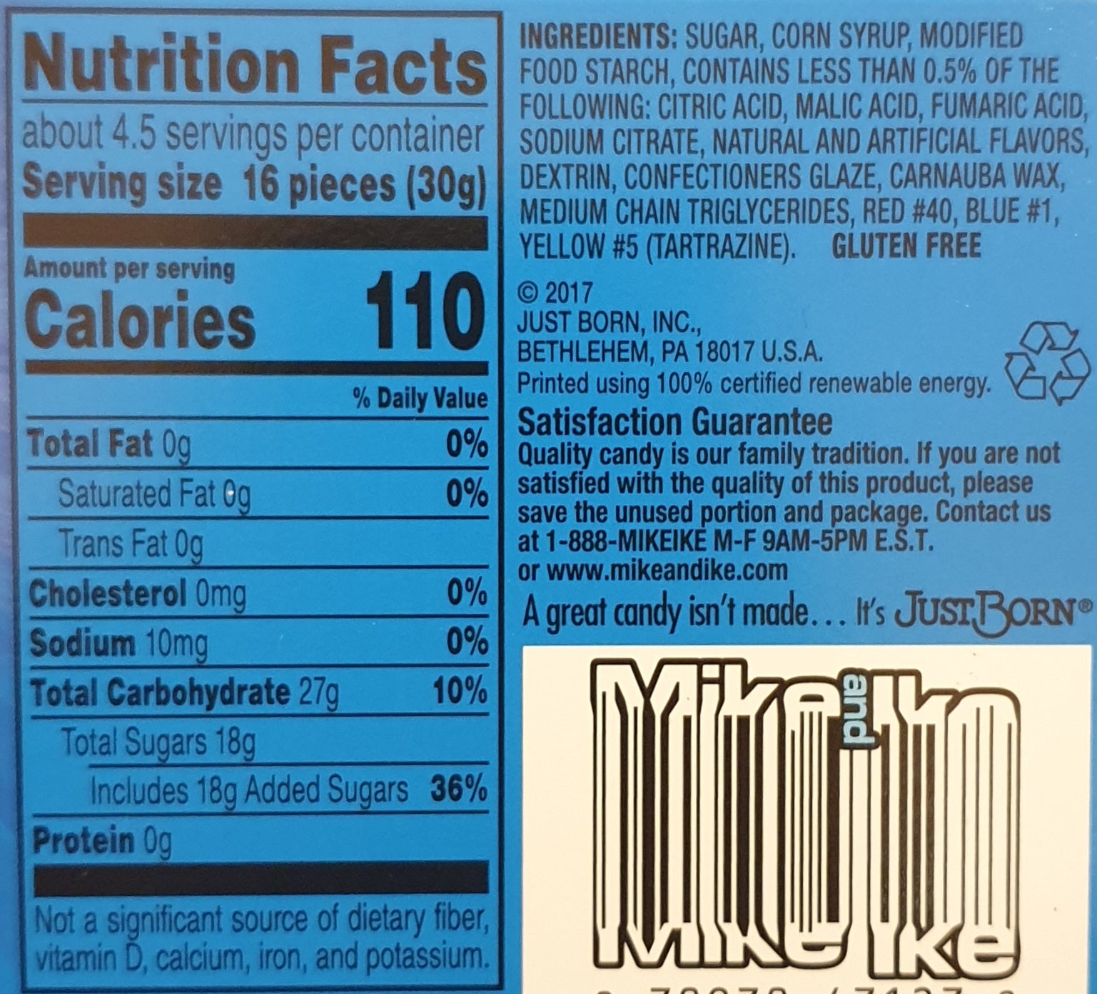 MIKE AND IKE Berry Blast 141g
