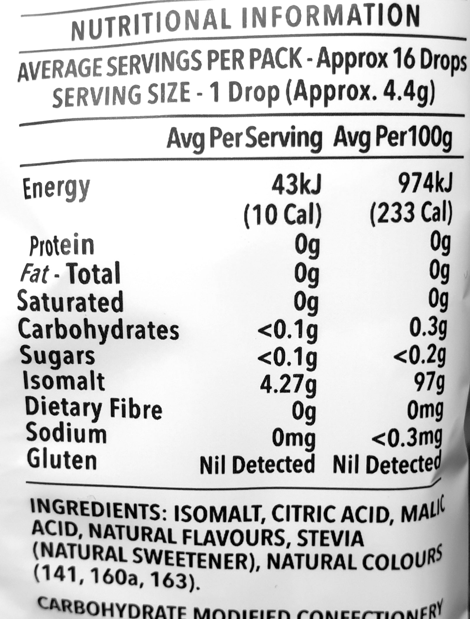 DOUBLE D Sugar Free Fruit Drops 90g