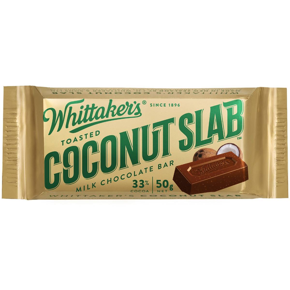 Whittaker's Coconut Slab 50g bb15/8/25