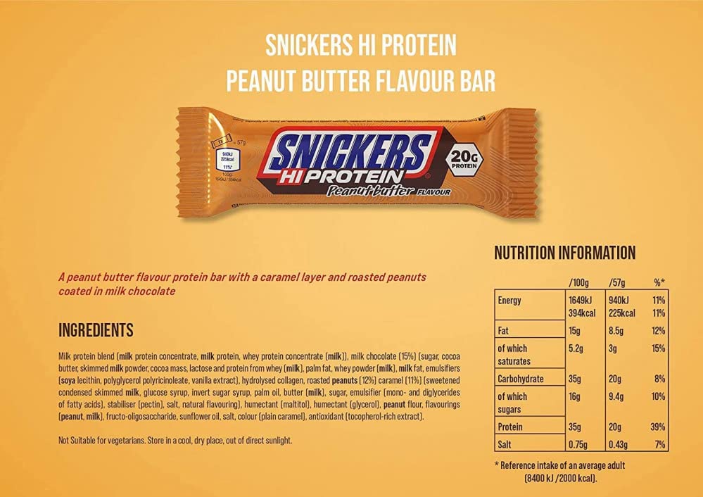 SNICKERS Hi Protein Peanut Butter 57g