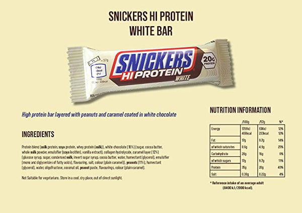 SNICKERS Hi Protein White 57g