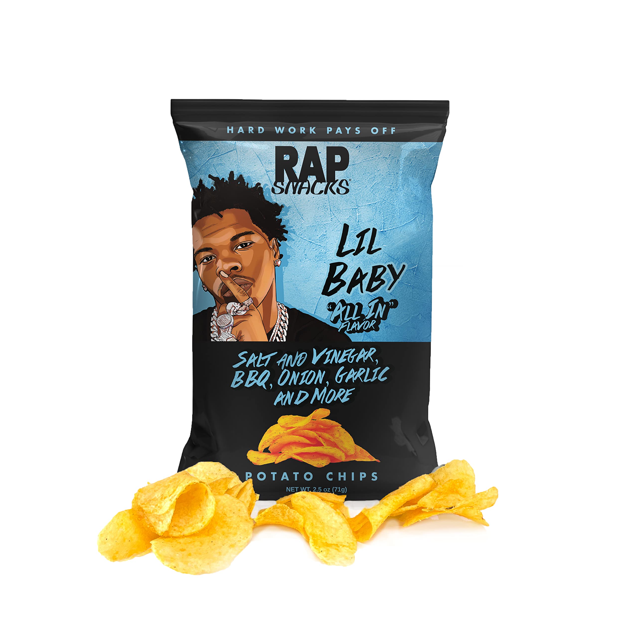 RAP SNACKS Lil Baby Salt And Vinegar, BBQ, Onion, Garlic And More