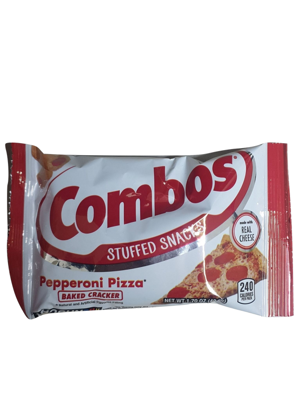COMBOS Stuffed Snack Pepperoni Pizza Baked Cracker 48.2g