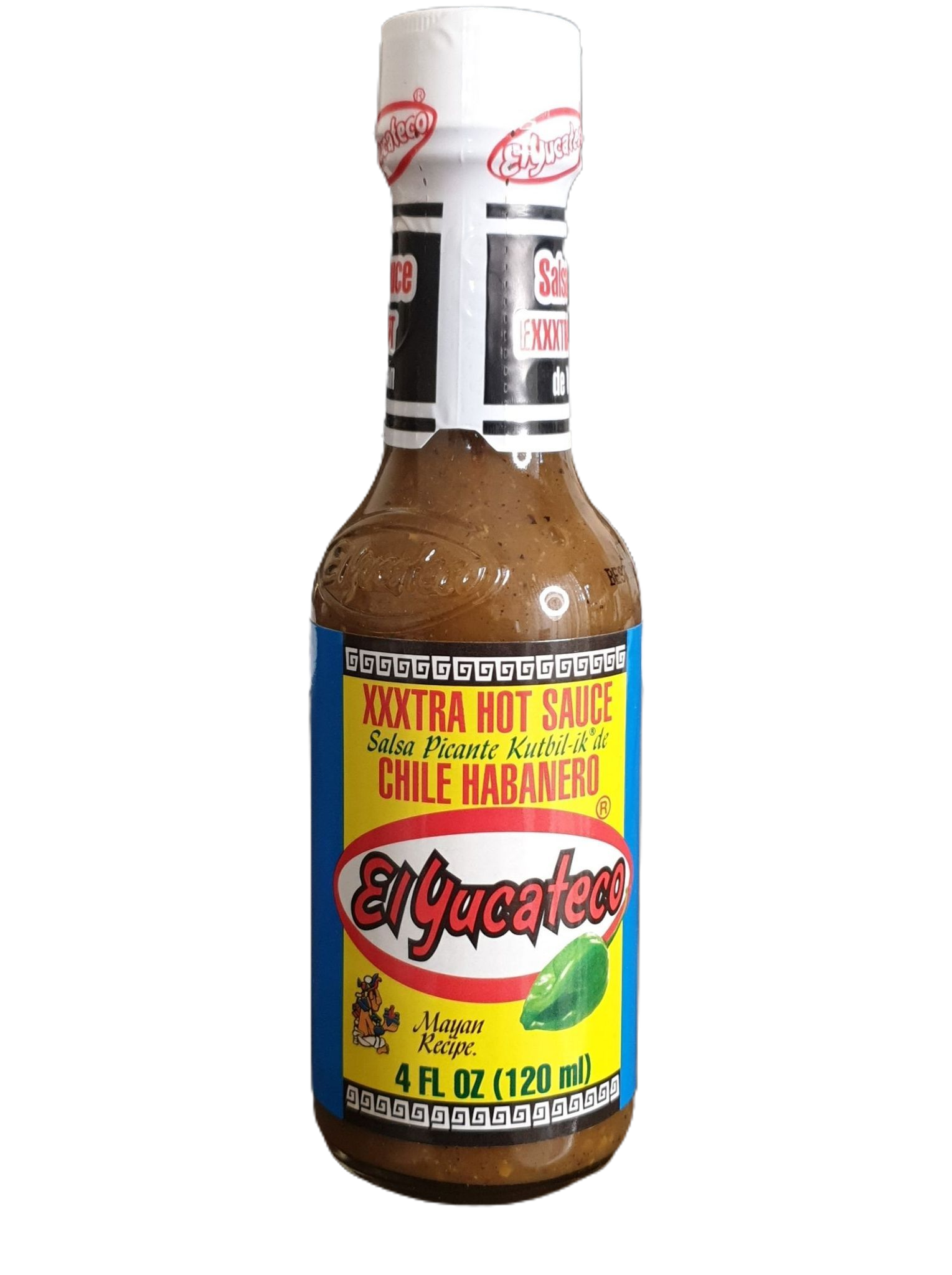 EL YUCATECO Chile Habanero XXXTRA Hot Sauce Mayan Recipe 120ml