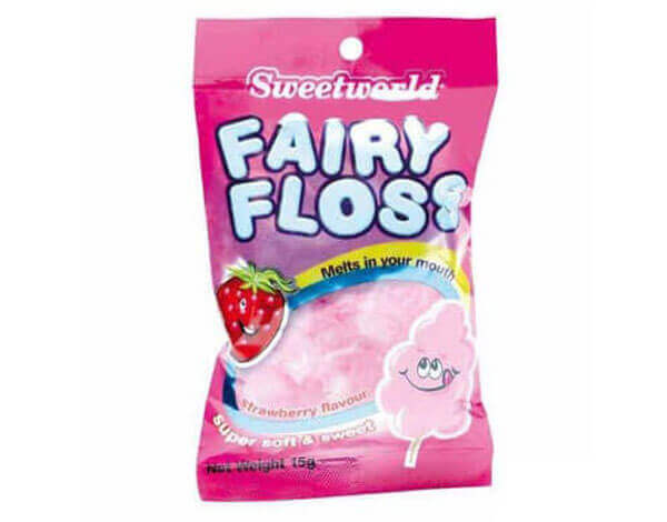 Sweetworld Fairy Floss Strawberry Flavour 15g