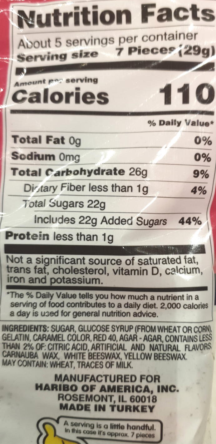 HARIBO Crunchy & Chewy Berries 142 g