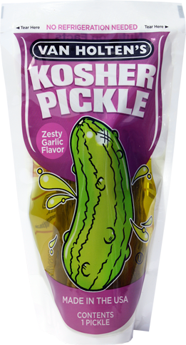 VAN HOLTEN'S Kosher Zesty Garlic Flavour Pickle 270g