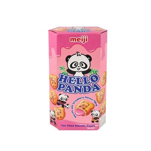 MEIJI Hello Panda Biscuits Strawberry Filling 50g
