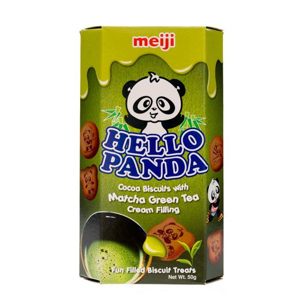 MEIJI Hello Panda Cocoa Biscuit Matcha Green Tea Filling 50g