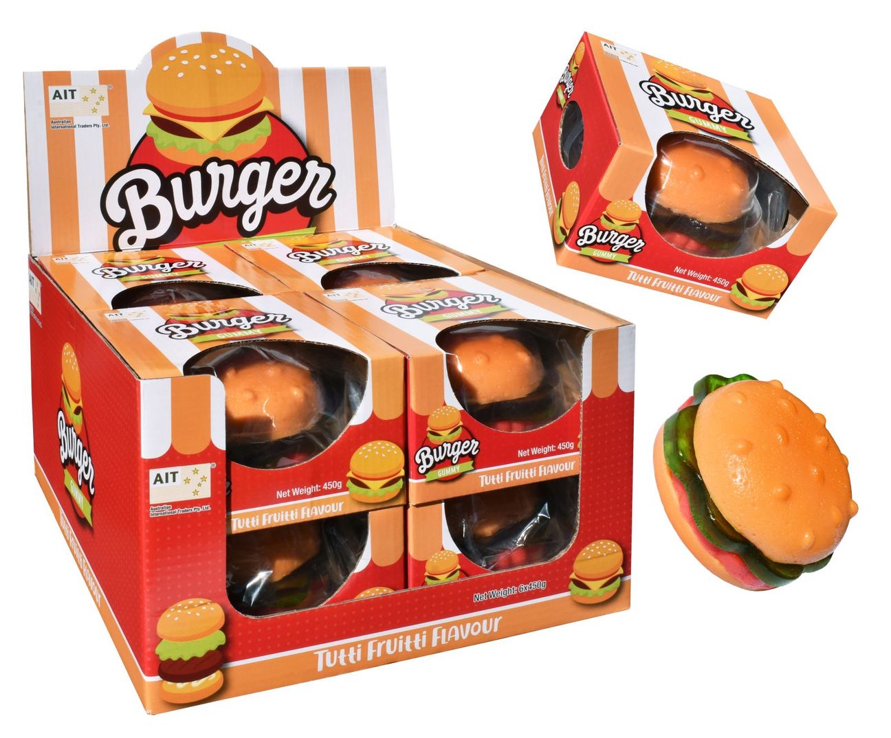Mega Gummy Burger 1x450g