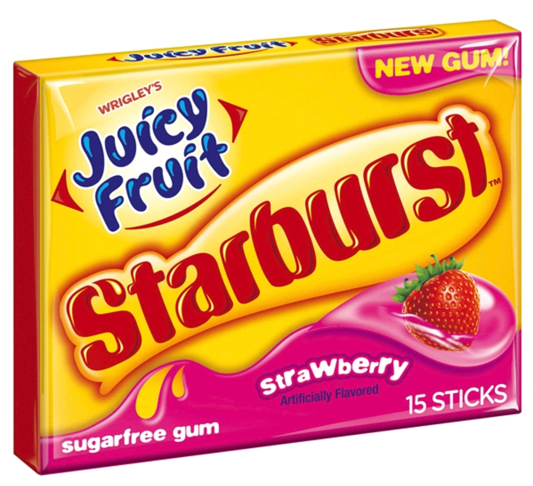 Starburst gum strawberry 15 sticks
