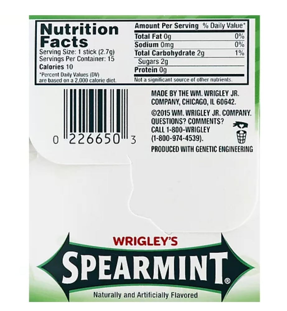 WRIGLEY'S Spearmint 15 sticks