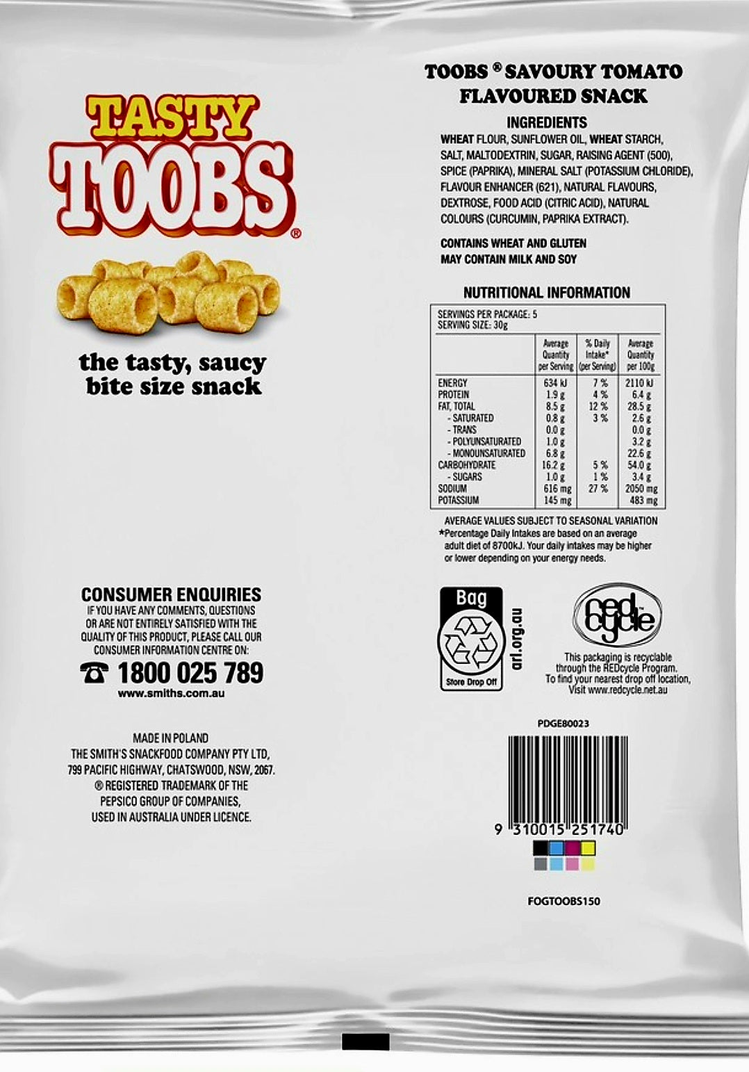 TASTY TOOBS 150g
