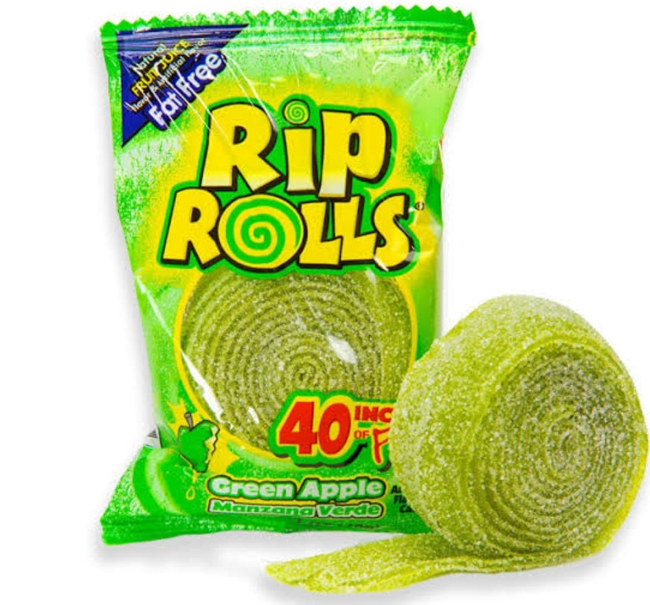 Rip Rolls Green Apple 40g