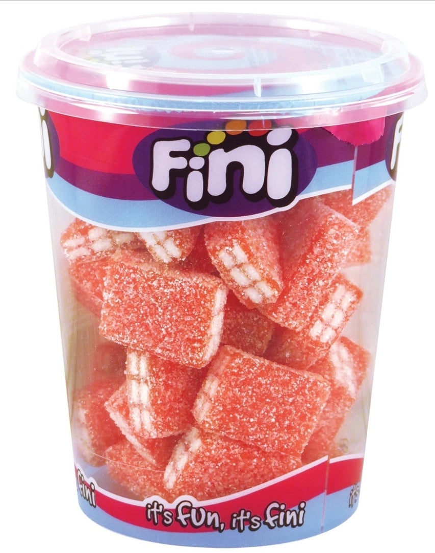 FINI Cup Fizzy Strawberry Bricks 180g