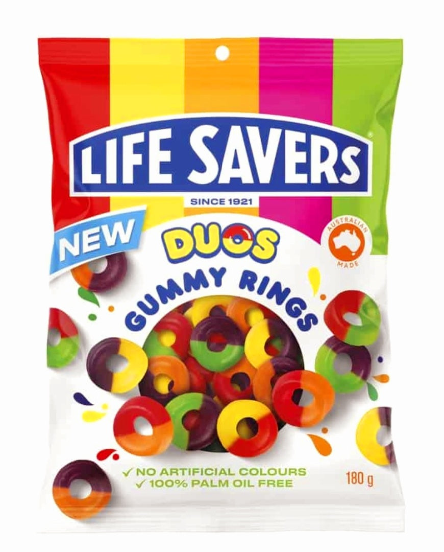 LIFE SAVERS DUOS Gummy Rings 180g