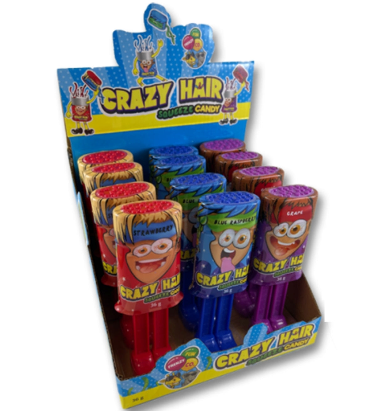 Crazy Hair Squeeze Candy 36g