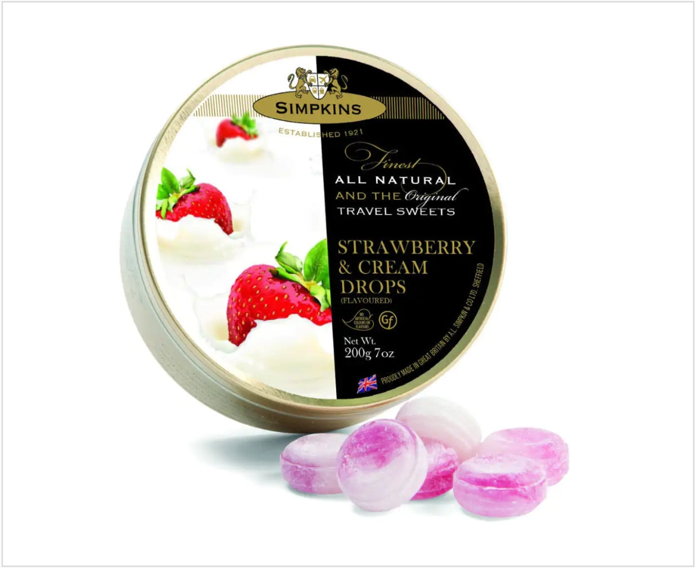 SIMPKINS Strawberrys & Cream Drops 200g
