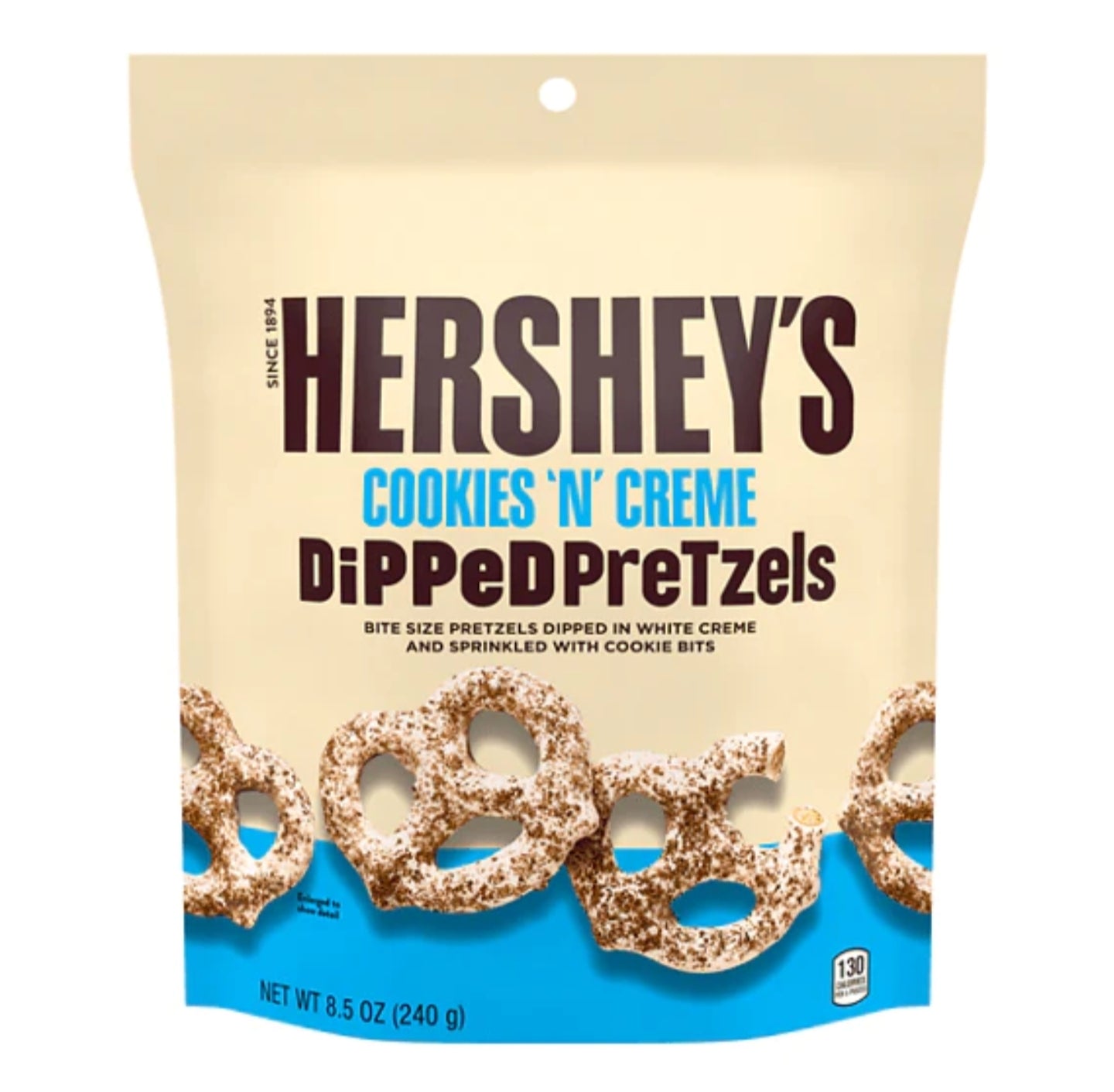 HERSHEY'S Dipped Pretzels Cookies 'n' Creme 240g