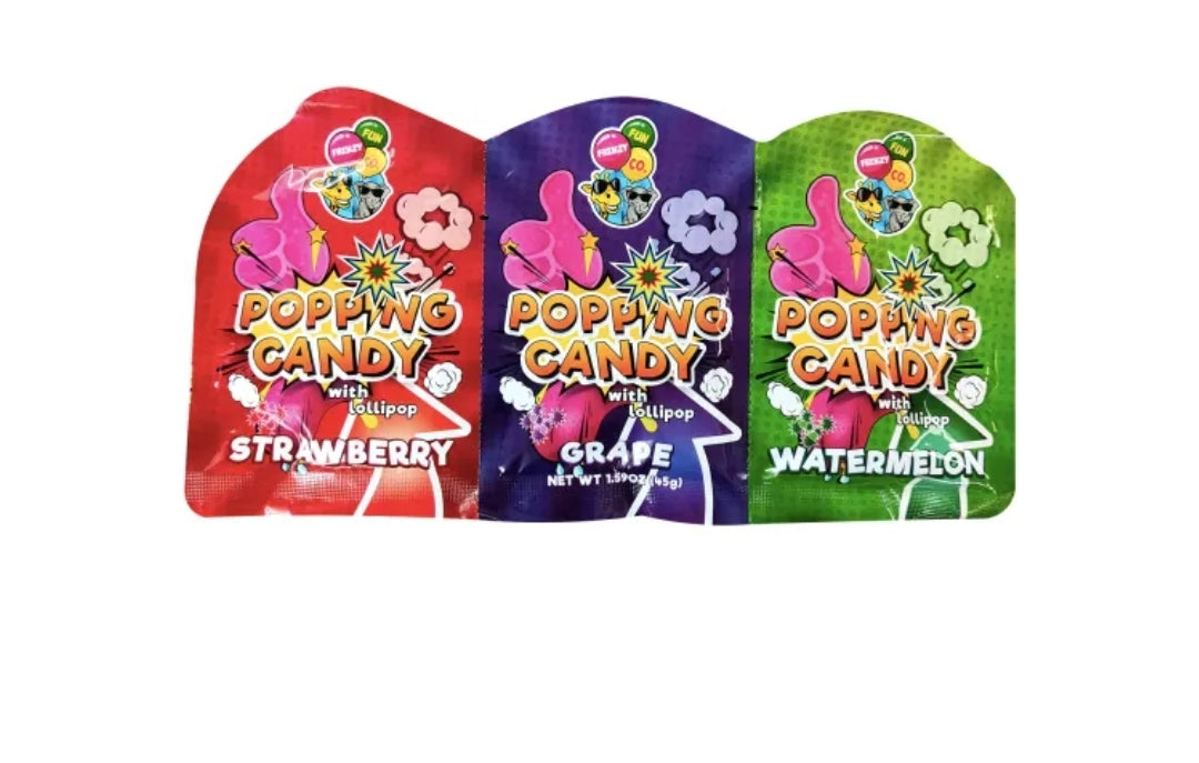 Popping candy with lollipop