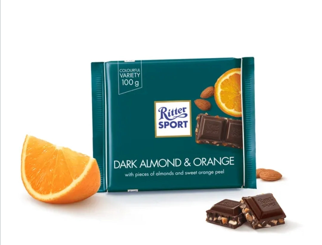 RITTER SPORT Dark Almond & Orange 100g