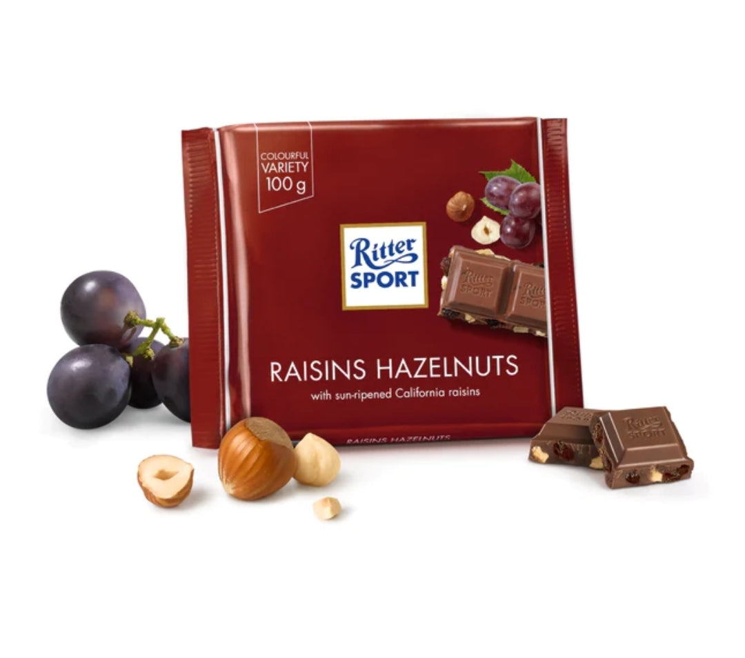 RITTER SPORT Raisins and Hazelnut 100g
