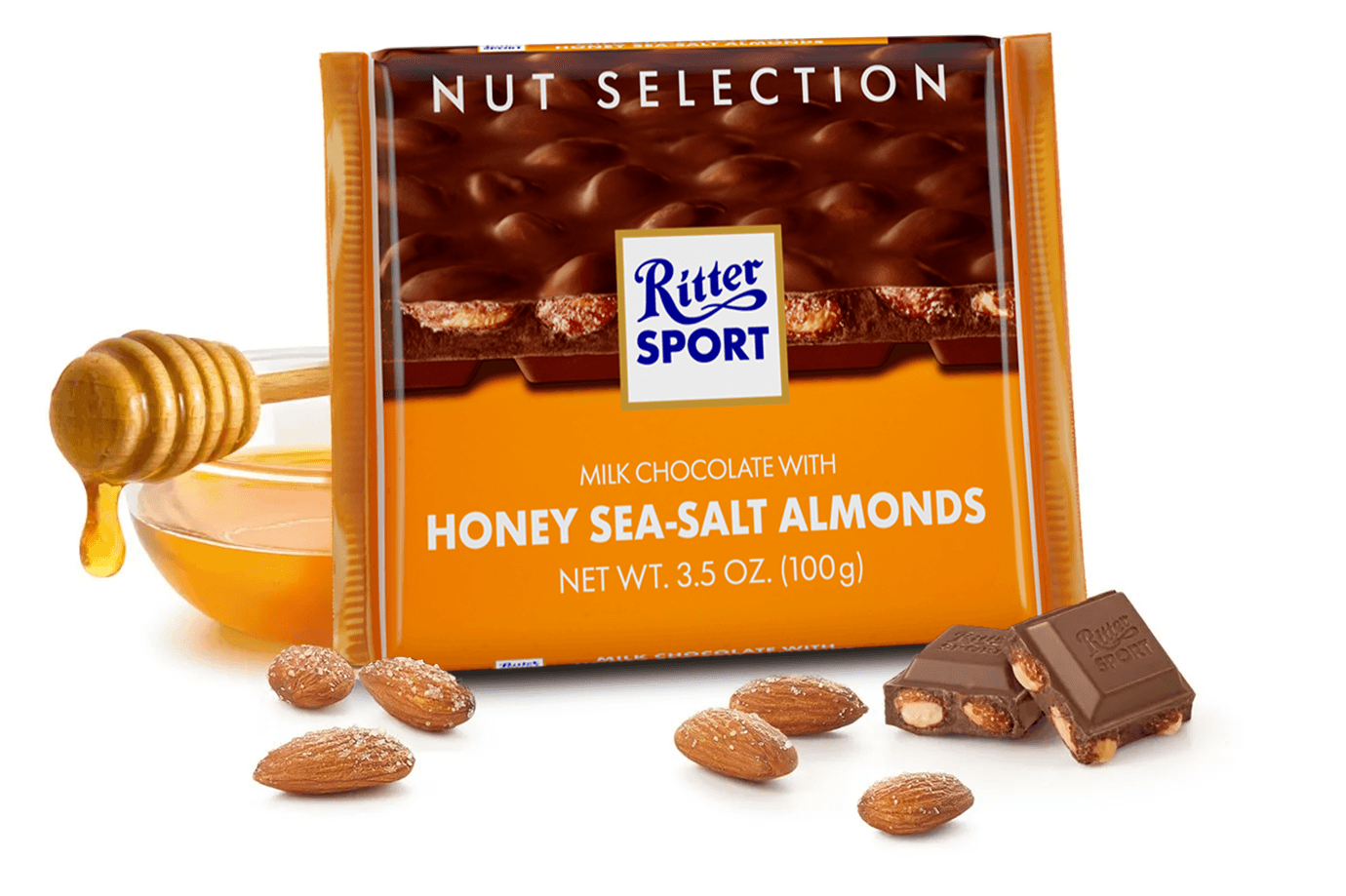 RITTER SPORT Honey Salted Almonds 100g