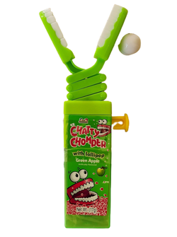 Chatty chomper green apple 17g lollipop/toy