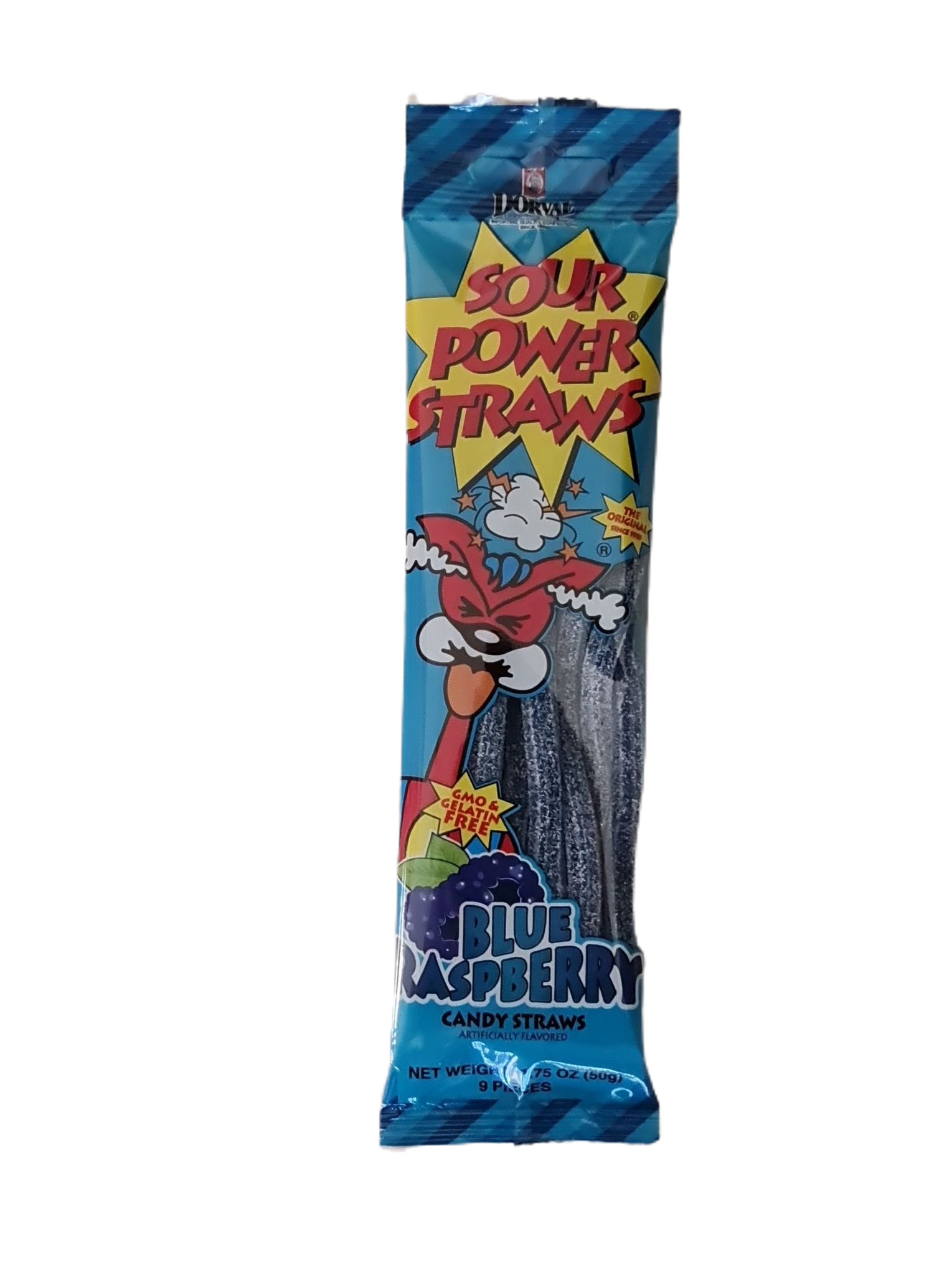 SOUR POWER STRAWS Blue Raspberry 50g