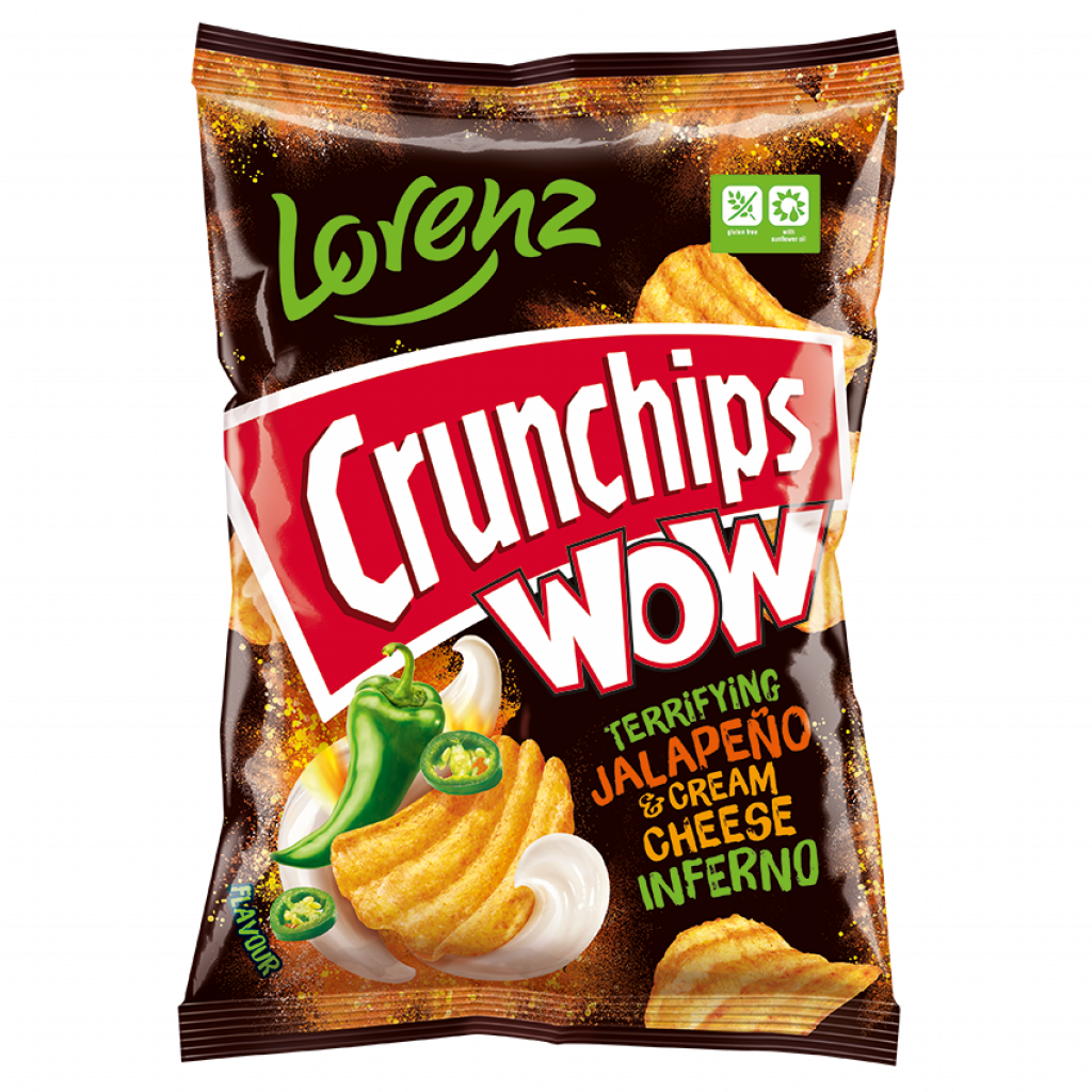 Lorenz crunch chips wow terrifying jalapeno & cream cheese inferno